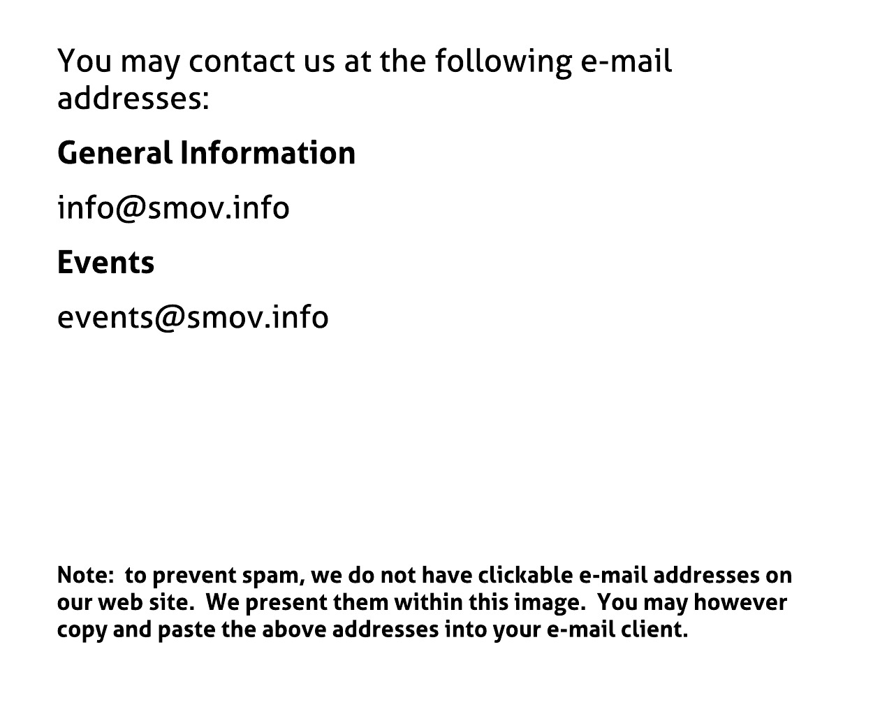 SMOV E-Mail Addresses