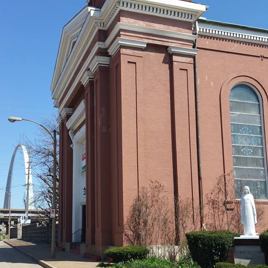 St. Mary of Victories is south of the Gateway Arch in St. Louis.