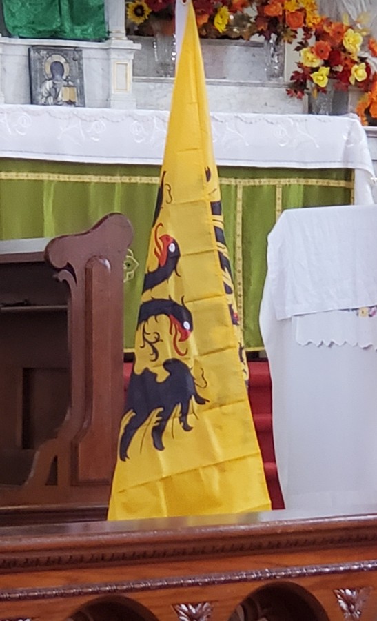 Habsburg flag at Saint Mary of Victories